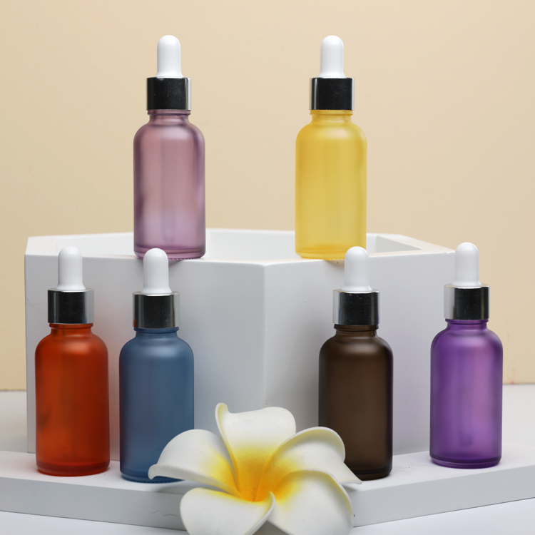 Custom 15ml 30ml 50ml 100ml Serum Dropper Bottles OEM Purple Painting
