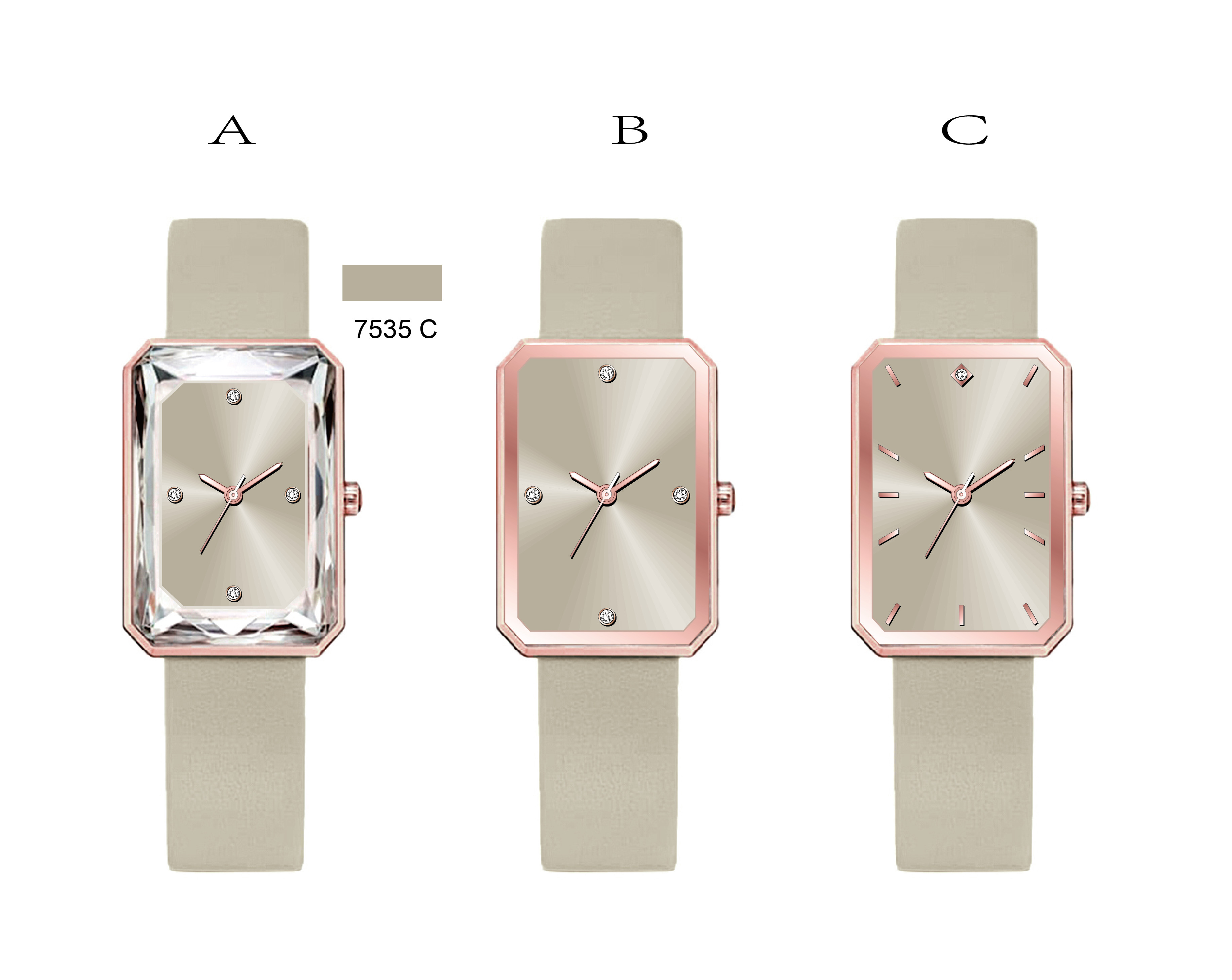 Fashion Watch, Italian leather wristband PVD rose gold case and black bezel Minimalist Dial Custom Brand Logo Watches Me