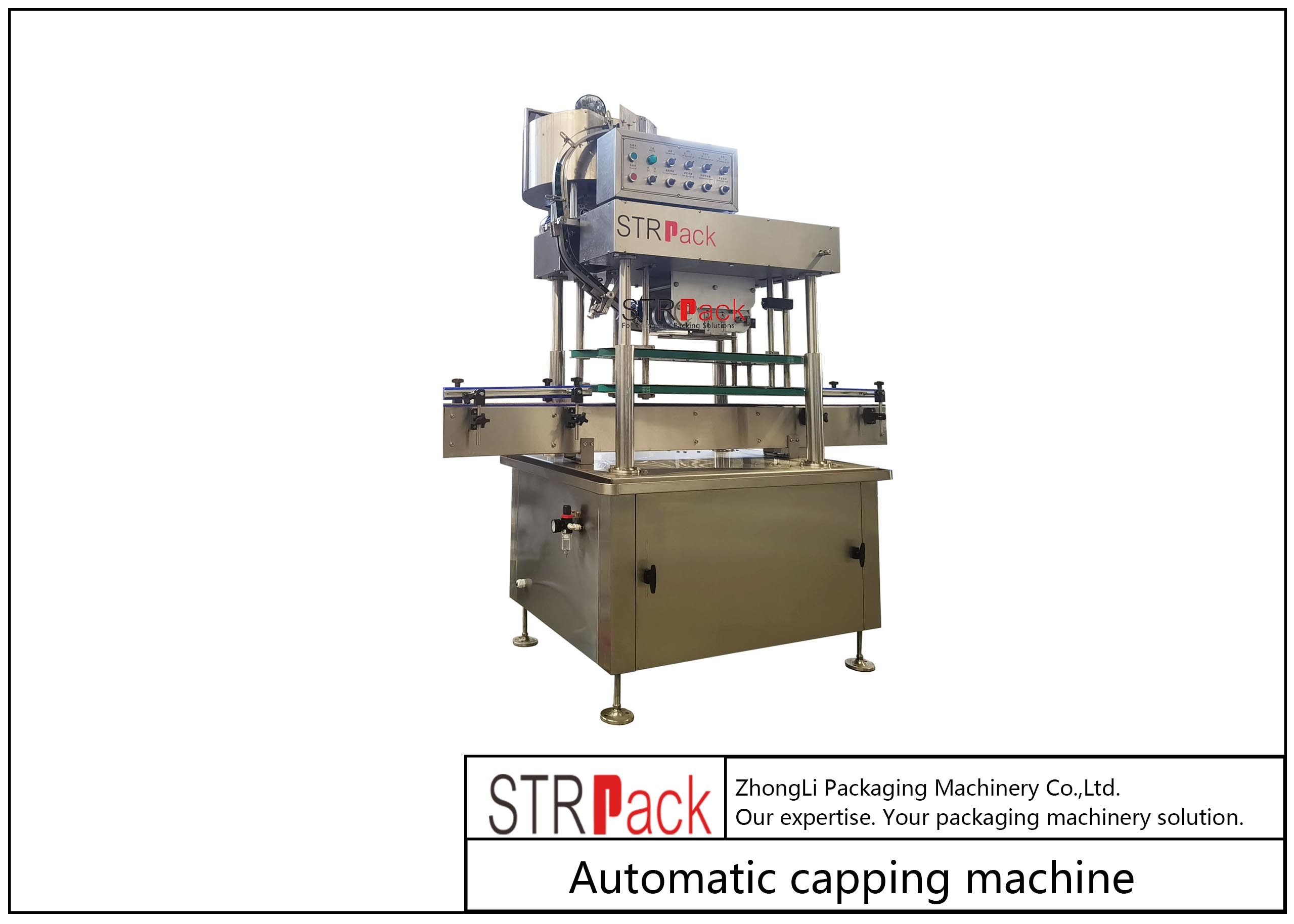 1.5KW Power Automatic Bottle Capping Machine High Speed 50 - 60 Bottles/min