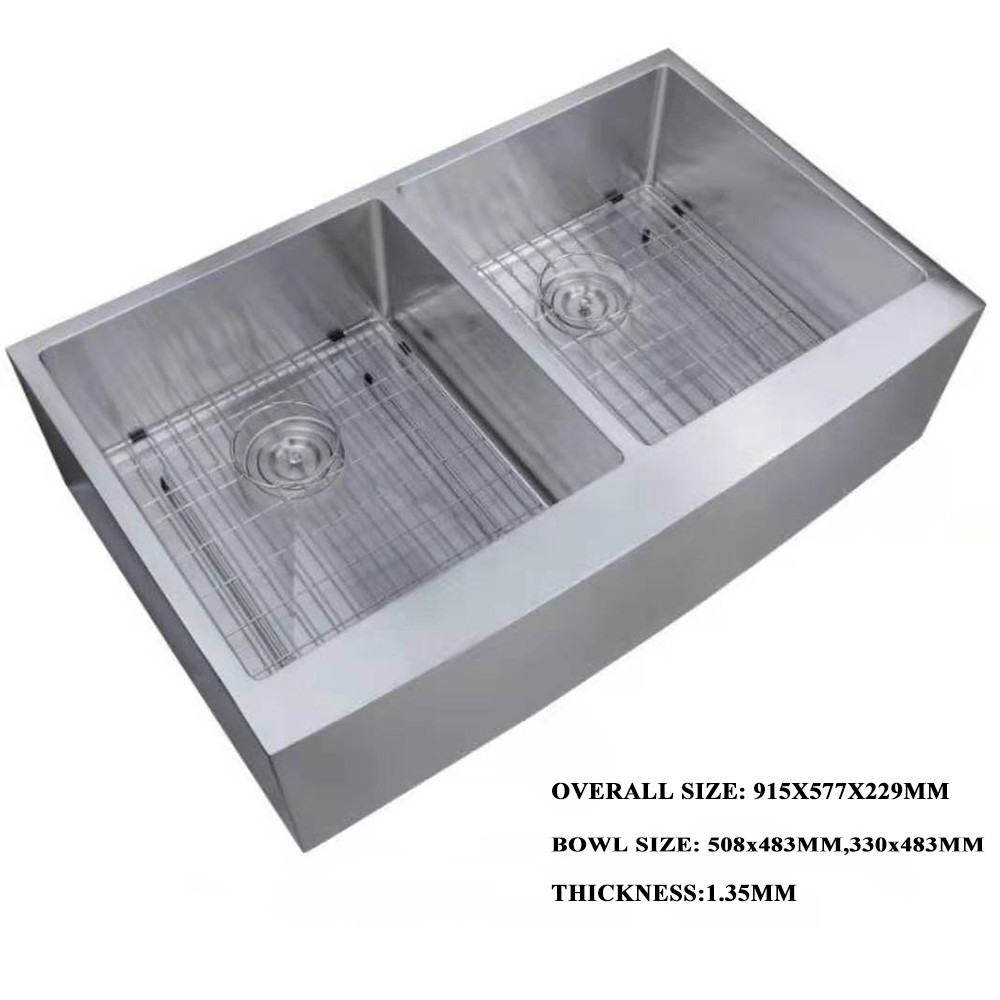 stainless steel double bowl deep kitchen sink with strainer best quality sink