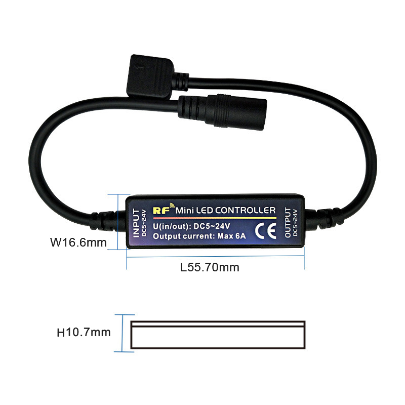 DC Dual Color Temperature LED Controller Dimmer With 17 Key Wireless RF Remote Control