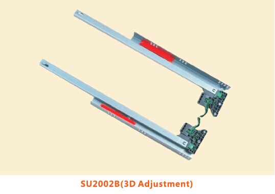 SU2002 Two-fold Partial Extension Push-open Undermount Drawer Slide Series (With Locking clip)