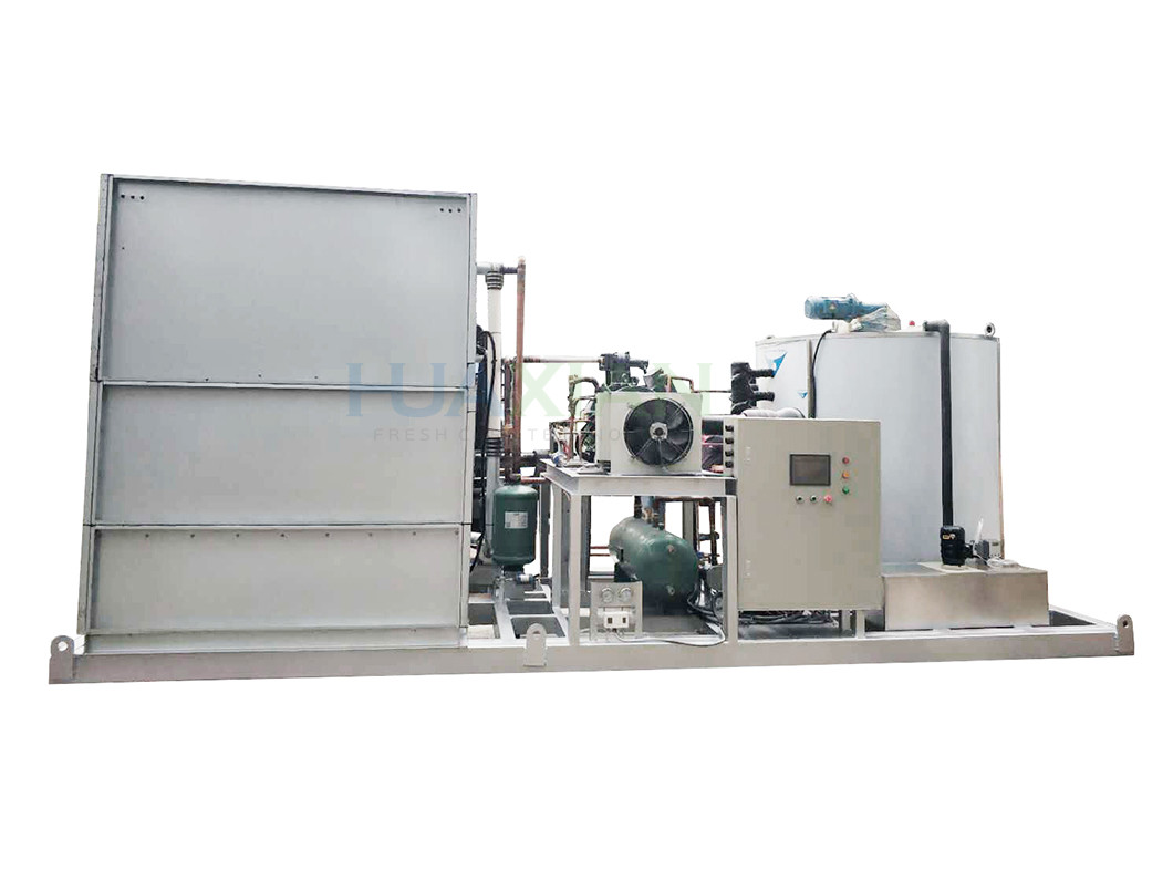 Industrial Flake Ice Machine 10 Ton Evaporative Fresh Water For Fishes