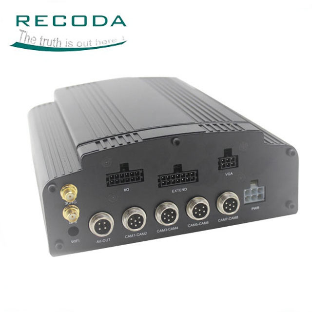 1080P 8 Channel Mobile Car DVR Recorder With 4G GPS Tracking
