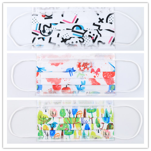 Disposable Face Mask Printed Kids Face Mask Custom Print ASTM F2100 Face Mask Custom Print