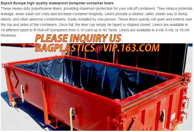 Extra Lagrge Woven Drawstring Dumpster Container 20 Yard Drawstring Black Dumpster Container Liners For Bagplastics