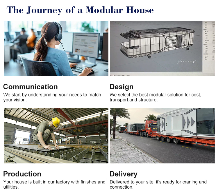 Customized Professional Luxury Triangle Steel Structure Prefab House with Modern Design