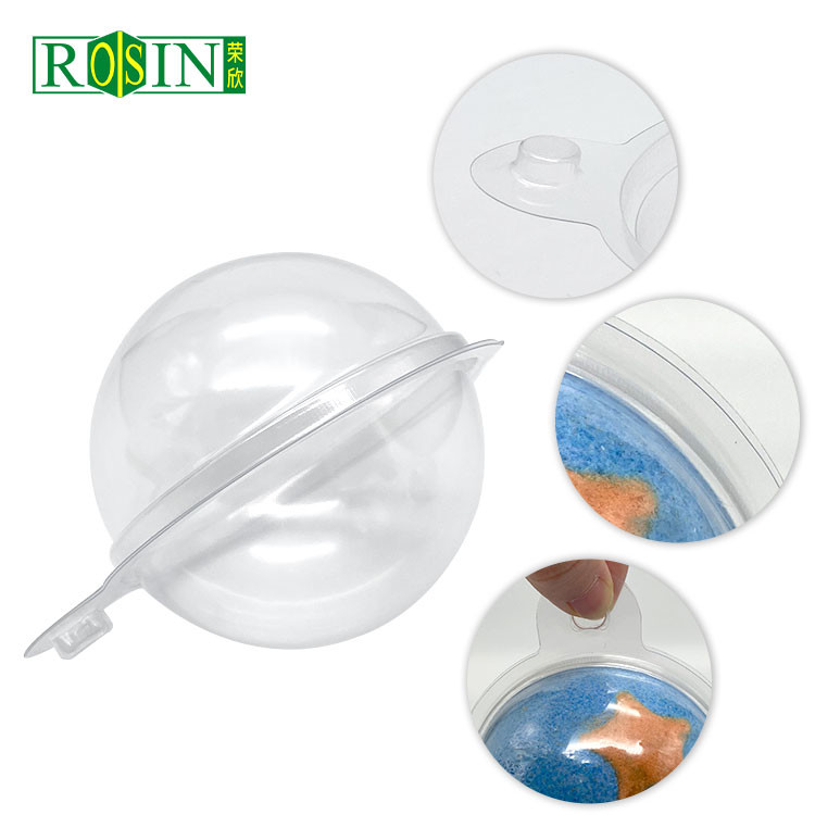 Customized Pet Transparent Bath Bomb Blister Packaging Round Lightweight