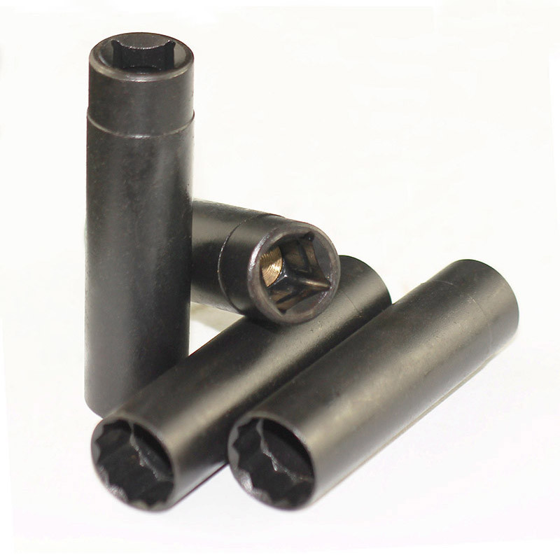 Black Coating 12 Point 3/8" Dr 14mm Super Thin Walled Magnetic Spark Plug Socket for BMW & MINI