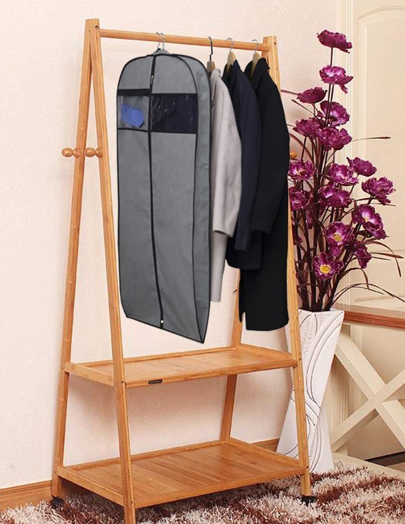Cloth Lightweight Custom Travel Garment Bag For Suits Protector Hanging Zipper 24x32"