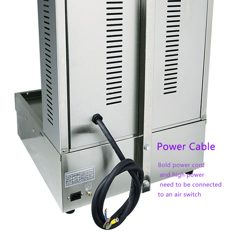 3 Burners Automatic Chicken Doner Kebab Shawarma Grill Equipment Machine with Broilers
