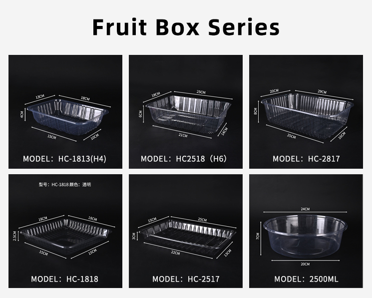 Transparent Plastic Disposable Salad Containers Takeaway Containers With Lids Customized