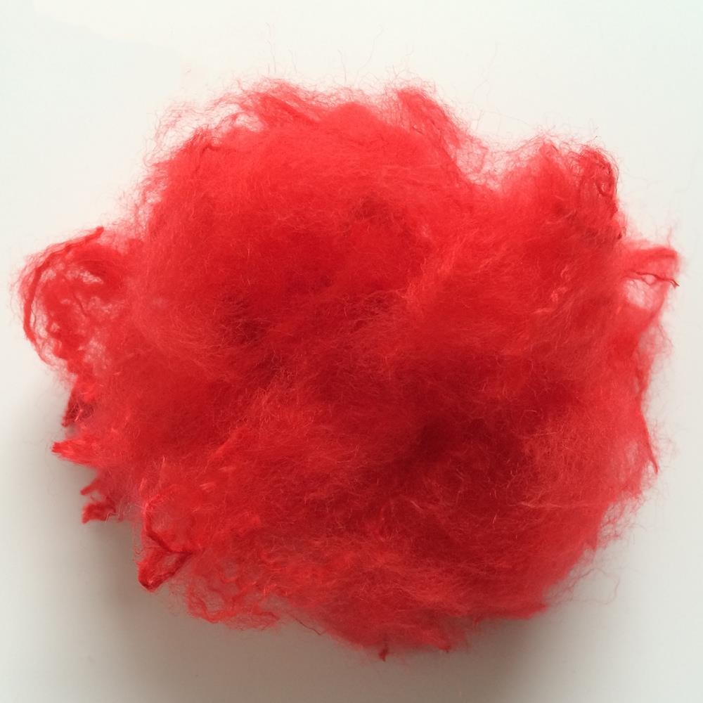 Red Regenerated 1.5D Material Polyester Fiber Crimp 8 Bows