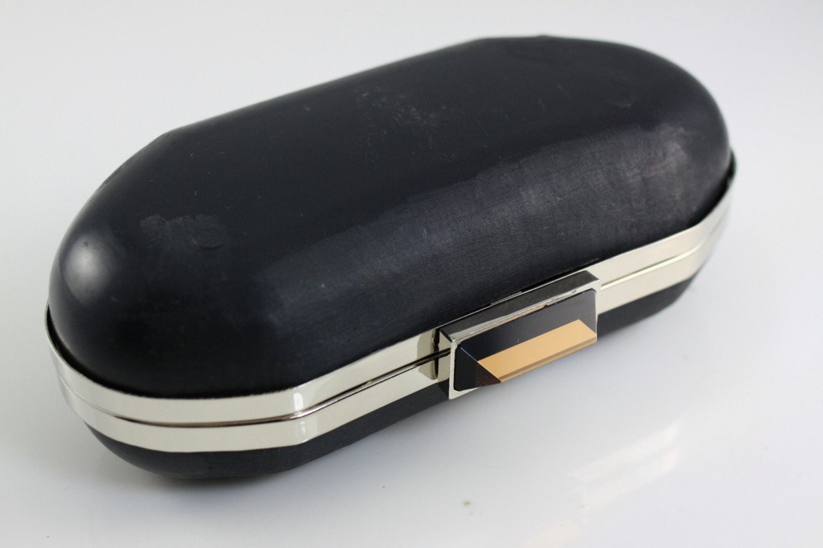 Acrylic Closure Silver Egg Shape Box Clutch Frame Lady Wallet Frame