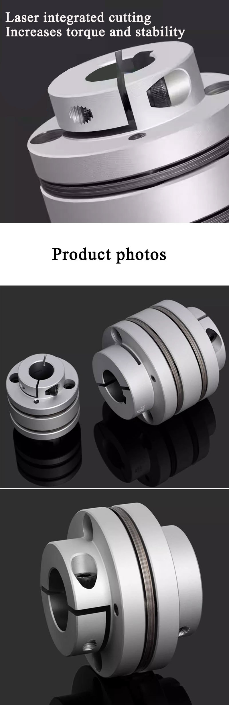 Shock Absorption Shaft Coupler High precision Shaft Connector Corrosion Resistant