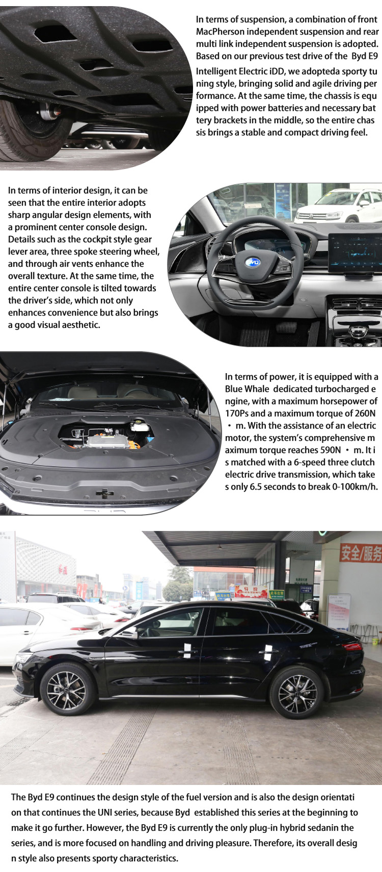 BYD E9 Electric EV Cars High Speed Midsize New Energy Vehicles