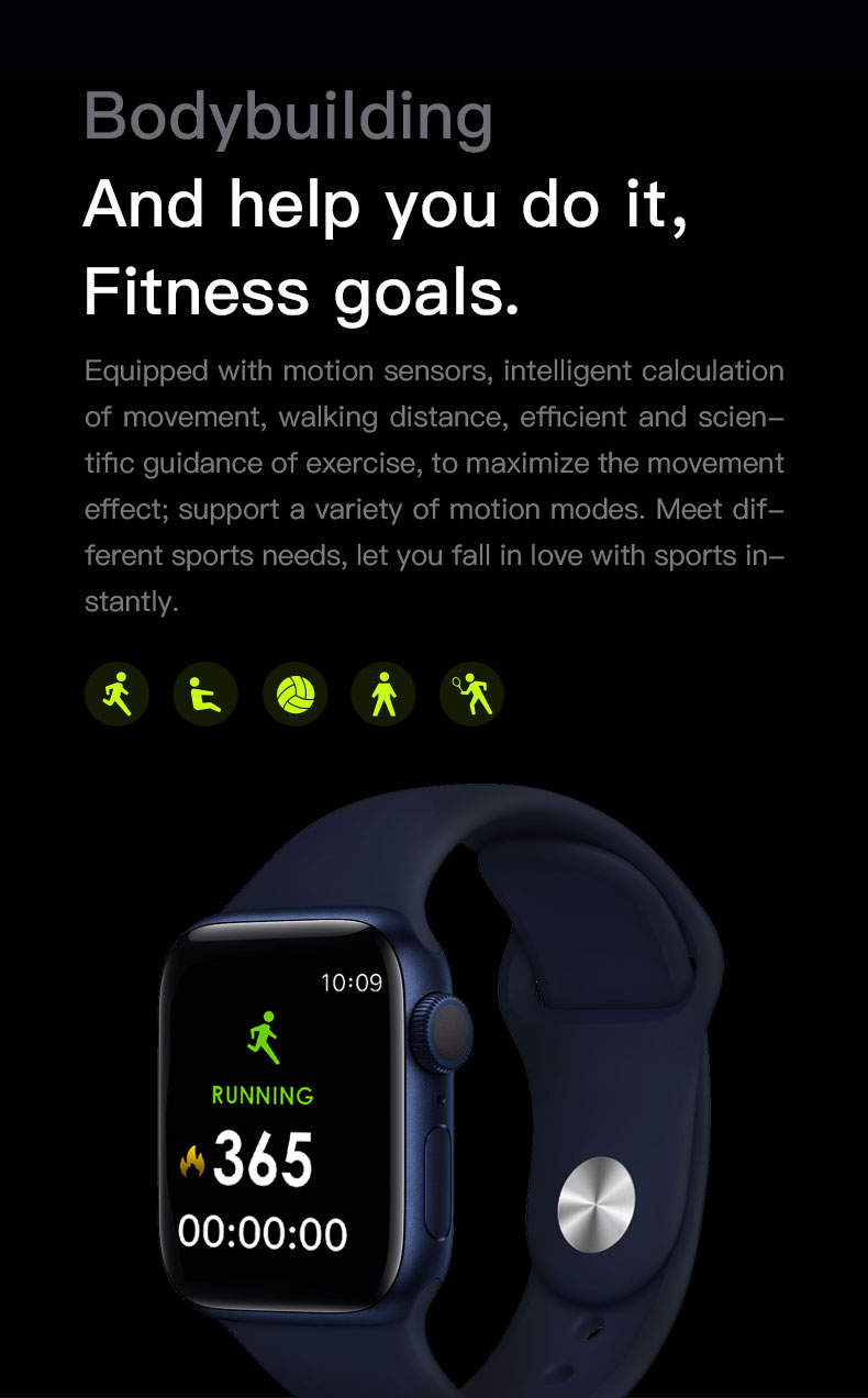 HL75 SmartWatch 160mAh Battery Full Touch Heart Rate Information Reminder
