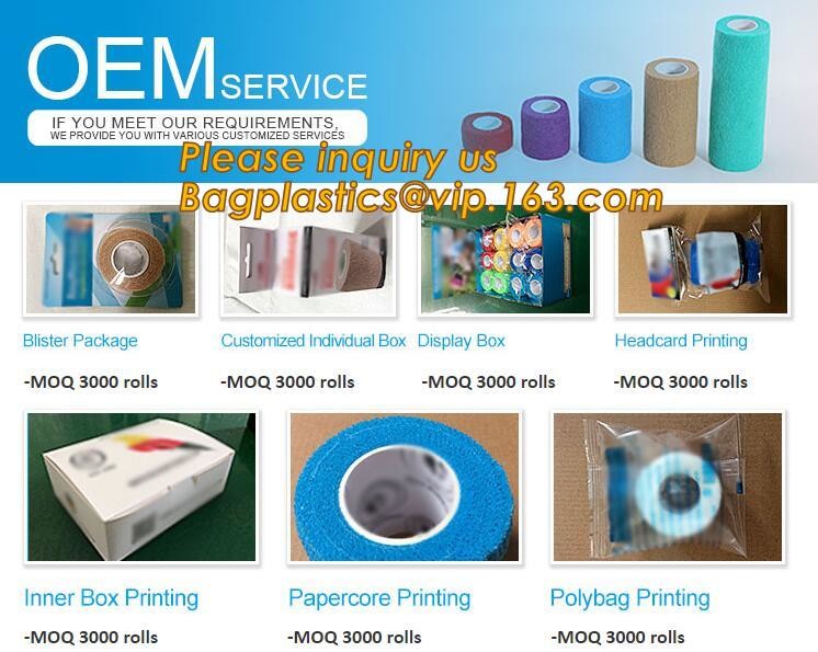 Sports medical elastic adhesive bandage strip linear Tensoplast cotton compression bandage,Athletic Tape Nonwoven Latex