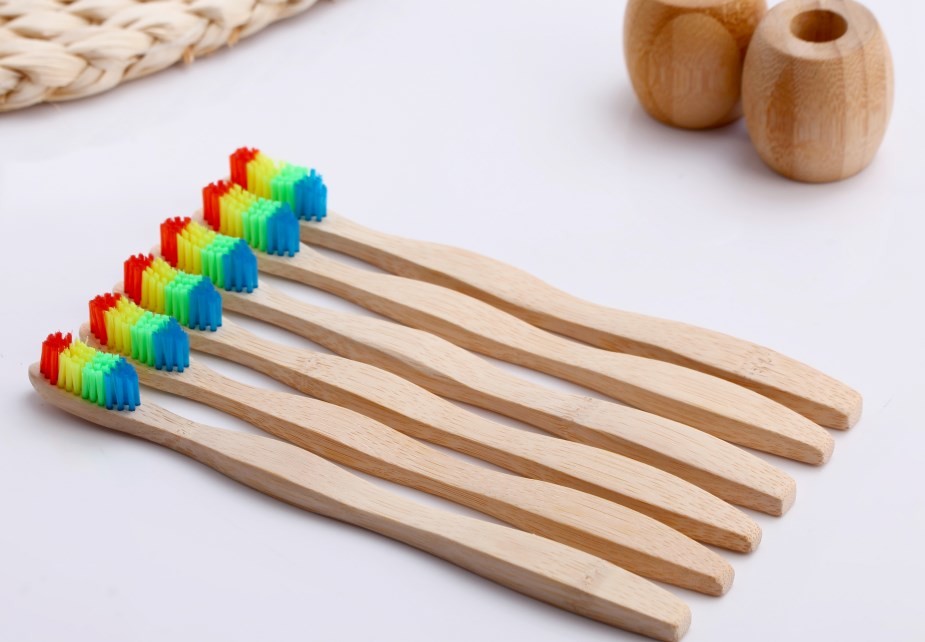 Bamboo Toothbrush Biodegradable Bristles Plain Reusable Children Use