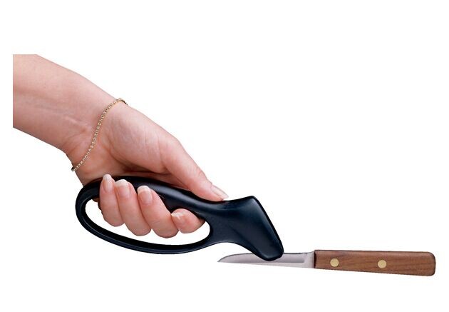 FDA Disposable Kitchen Knife Sharpener Black With Handle 16 * 5.5cm