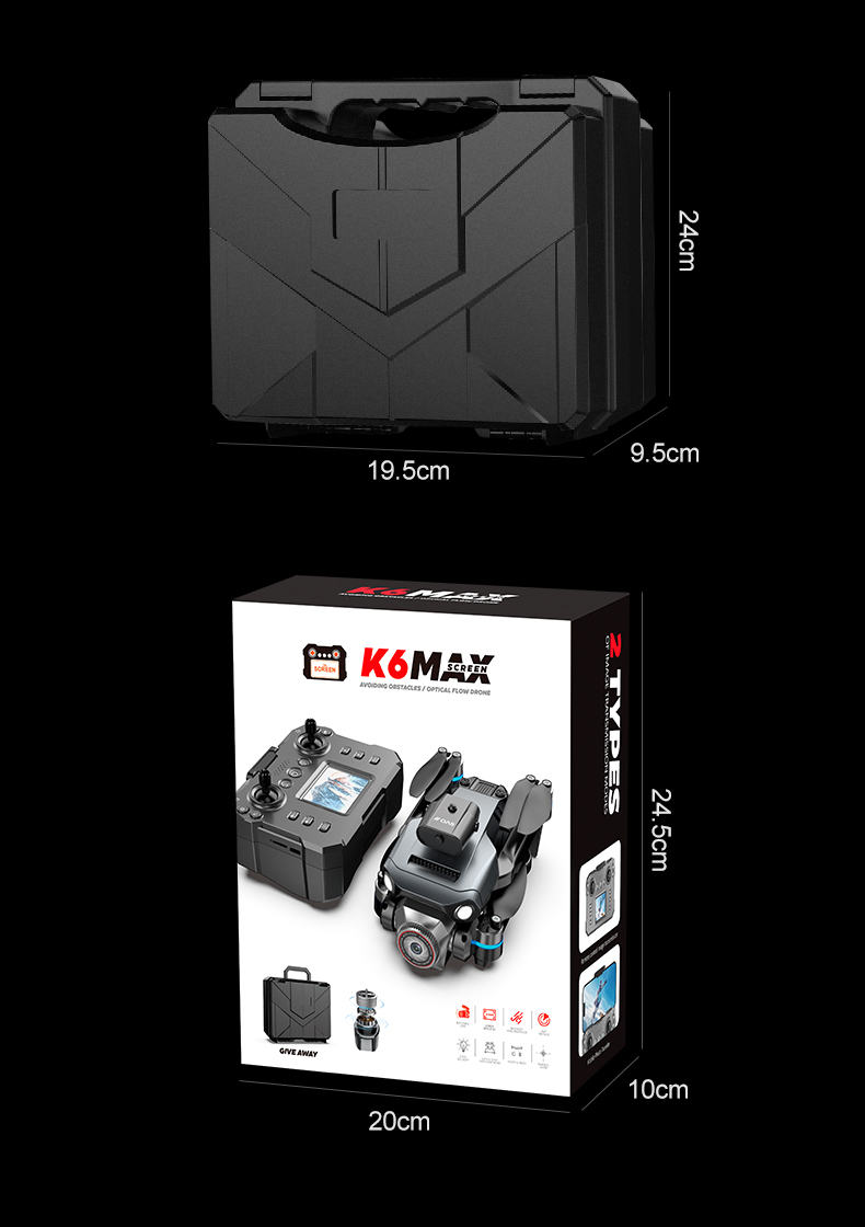 K6 Max Drone Wifi Foldable Remote Control Helicopter Perfect for Thrilling RC Dron Toy Gifts