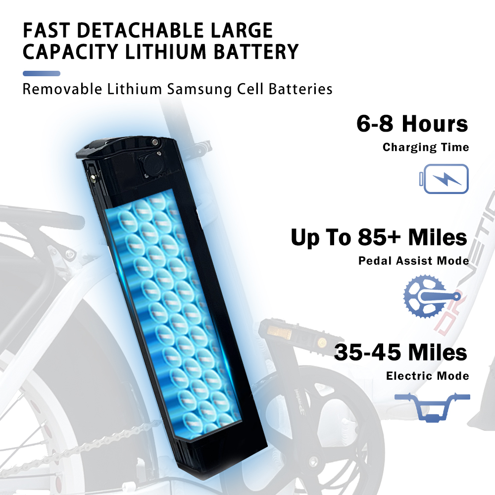 Electric Bike Tire EU Warehouse Customized Tire With 10AH/15AH 21700 50E Battery Capacity