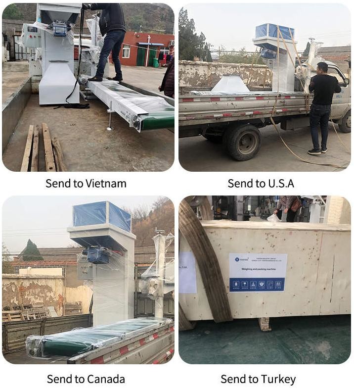 Particle Automatic Weighing And Bagging Machine For Corn Feed Rice Weighmetric Filling