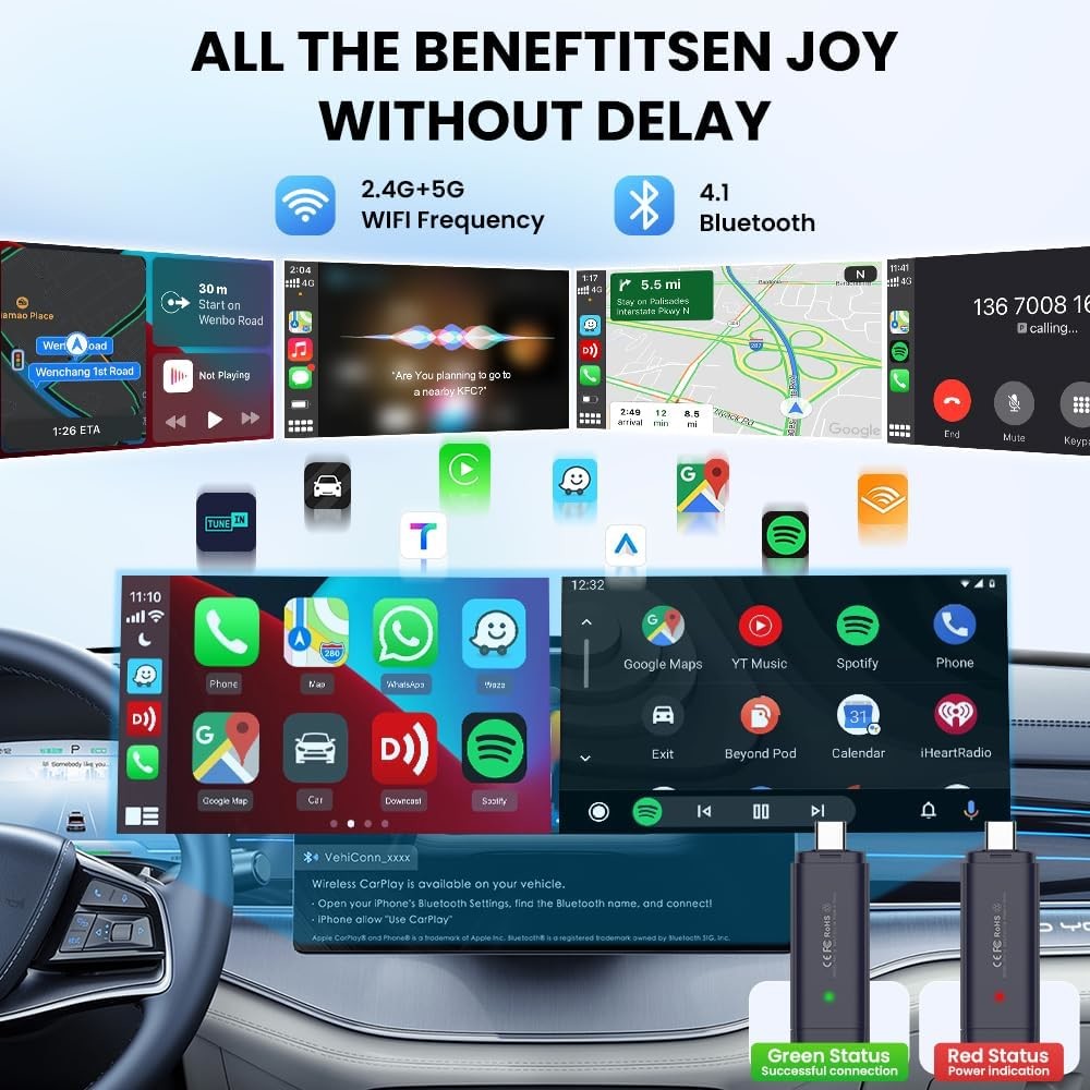 Mini SE-Pro Wired To Wireless Adapter Carplay & Android Auto 2 In1Usb Dongle Carlinkit Ai Box