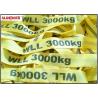 Buy cheap EN1492-2 Soft Polyester Lifting Sling , Seamless Yellow 3 Ton Lifting Straps from wholesalers