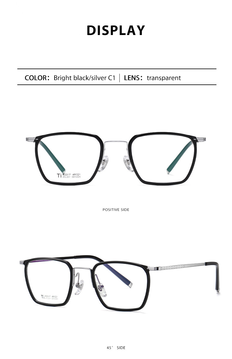 AC Lens Acetate Titanium Glasses Metal Simplicity For Men