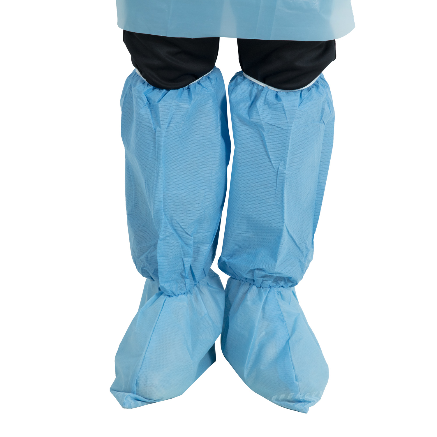 Ce OEM Blue White Disposable Shoe Covers Blue Shoe Guys Premium Disposable Boot & Shoe Covers