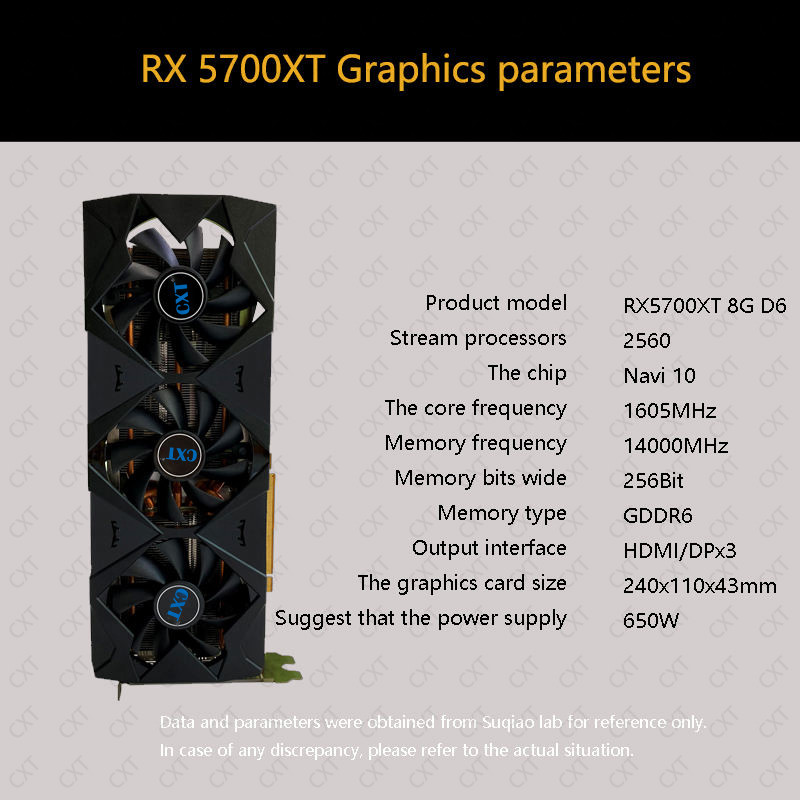 China Supplier Radeon Rx 5700 Xt 8Gb Gddr6 Card Pulse 8G Amd Sapphire Nitro Graphic Rx5700Xt graphics Cards GPU for Sale