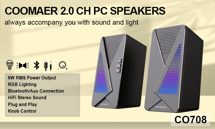 6W Home Theater System Speaker 2.0 Bluetooth Speakers Widely Compatible