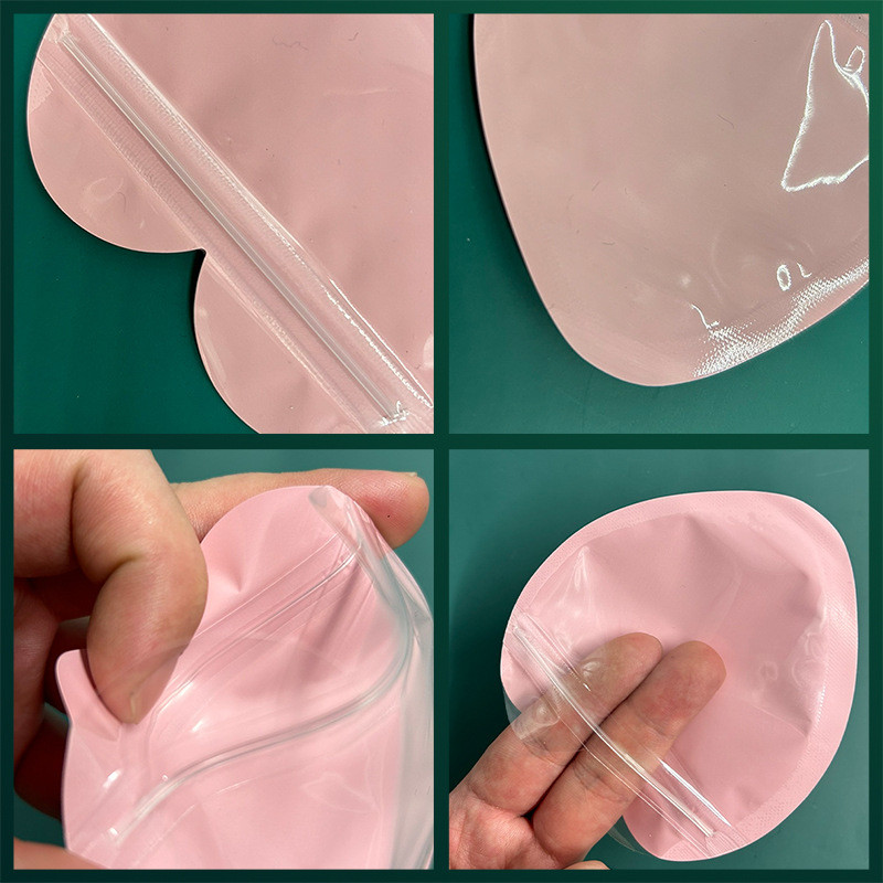 PINK Macaron Heart Jewelry Self-Sealing Bags for Packaging Gifts Storage Solutions