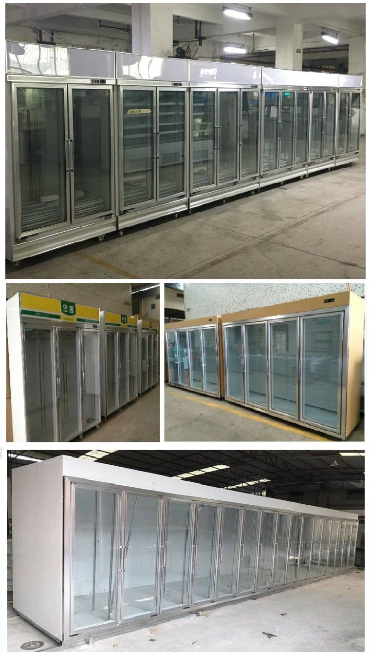 Commercial supermarket cooler upright display single door beverage cooler