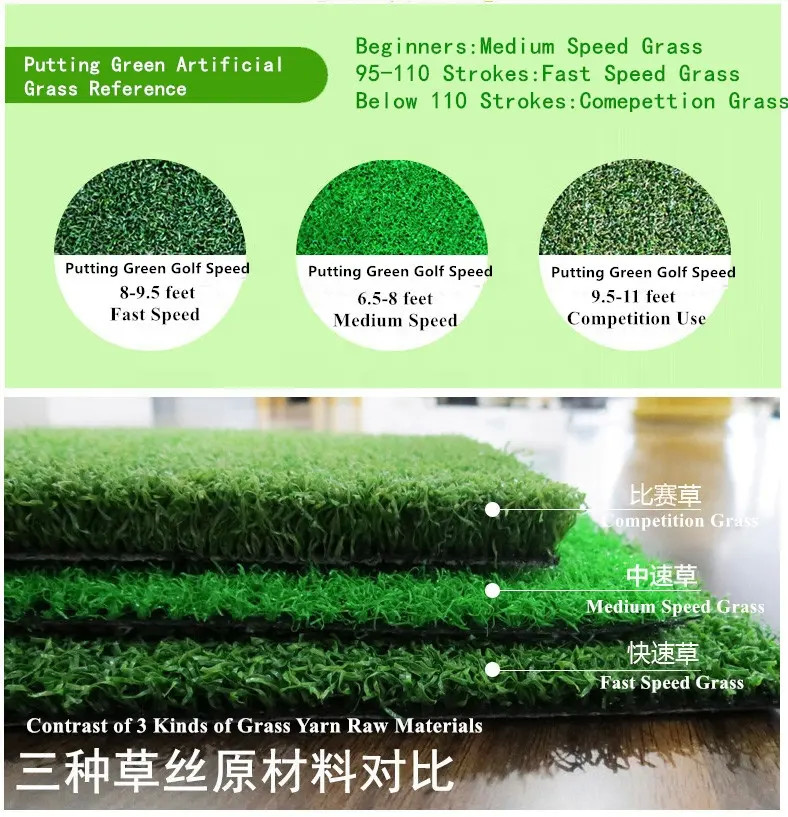 SBR Coating Golf Artificial Grass Court Turf For Putting Green 10 - 20mm 73500s / M2