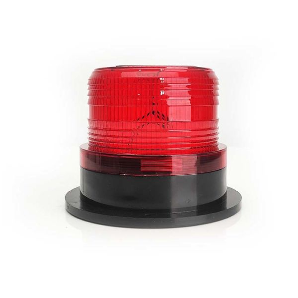 Solar DC 10-110V LED Rotary Flashing Strobe Red Warning Light Flashing Beacon Light