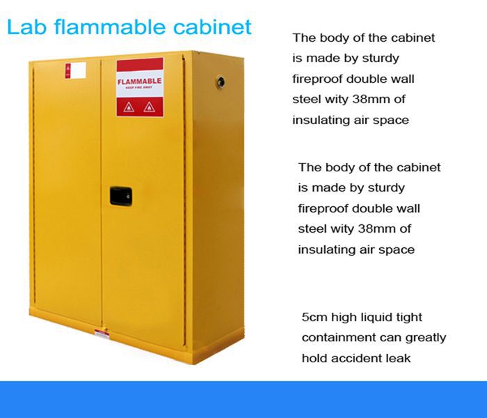 350 LBS Steel Vertical Flammable Safety Cabinet For Harmful Gas Storage