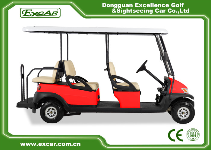 4 wheel 6 seats golf car with flip seats 48V Battery Mini Electric Golf Carts