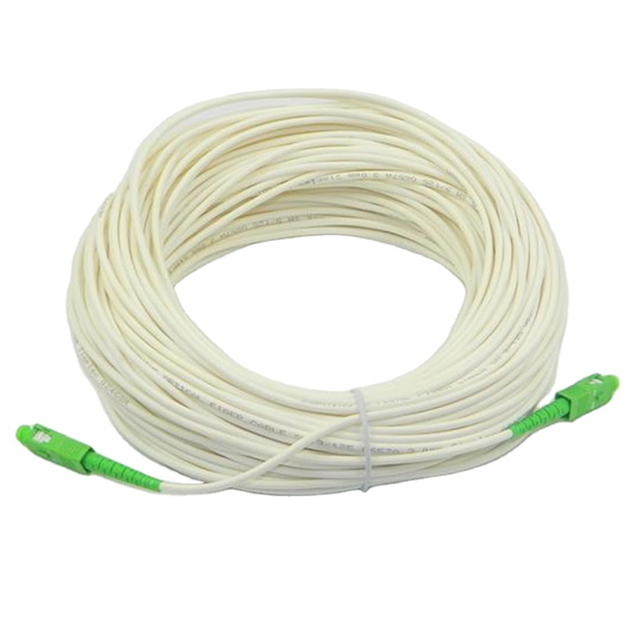 Customized Length White Color SC APC to SC APC SM Simplex Single mode SC Fiber Optic Patch Cord