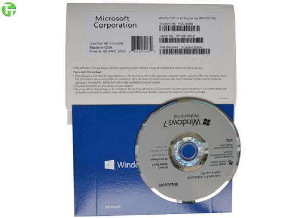 Professional Windows 7 Softwares SP1 64bit (OEM) System Builder DVD 1 Pack