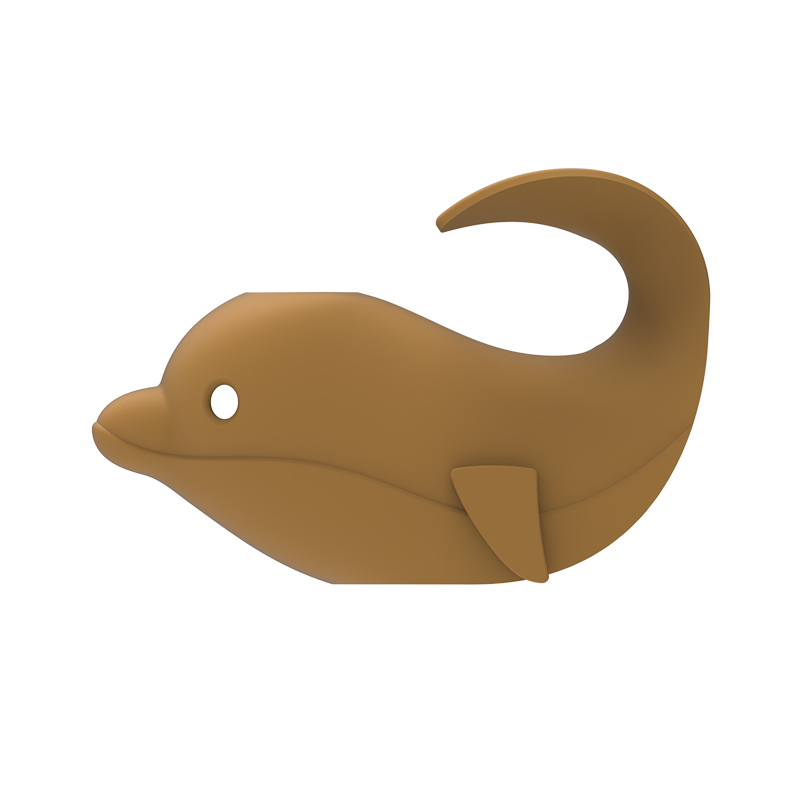 Cute Custom Made Silicone , Bathtub Spout Cover With Rhino Dolphin Shape