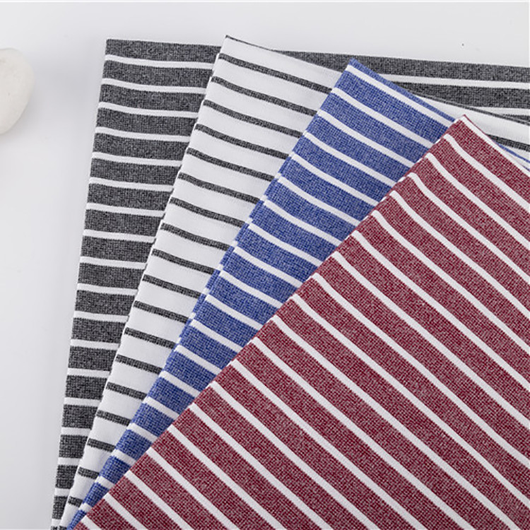 Anti Wrinkle Hygroscopic Striped Material Fabric Good Gloss