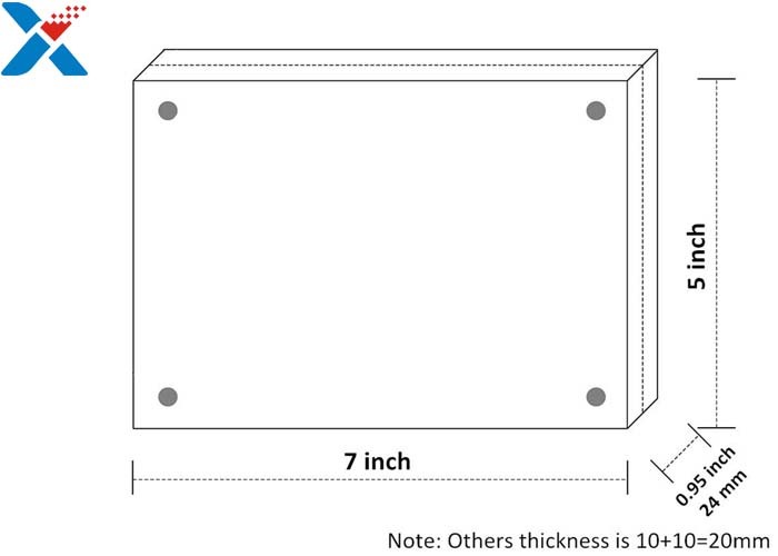 Clear Double Sided Acrylic Block Photo Frame , Acrylic Magnetic Picture Frames