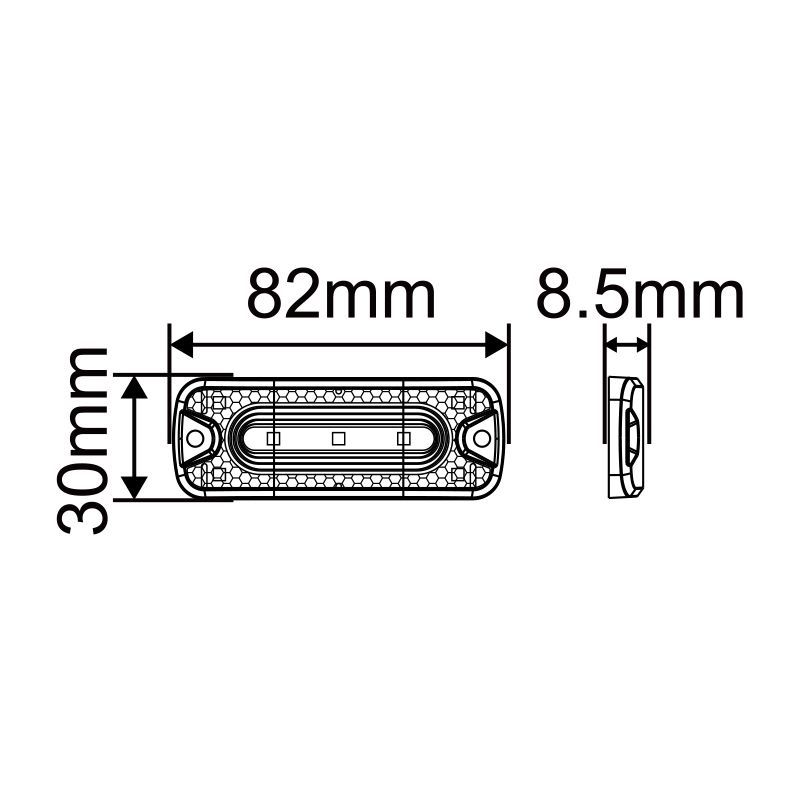 ECE R65 SAE Class Amber Red Blue Vehicles Surface Mount Light