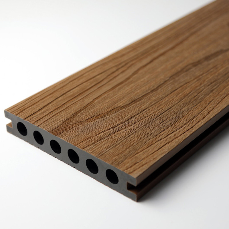 Embossed WPC Composite Decking Board Panel Anti Slip Low Maintenance
