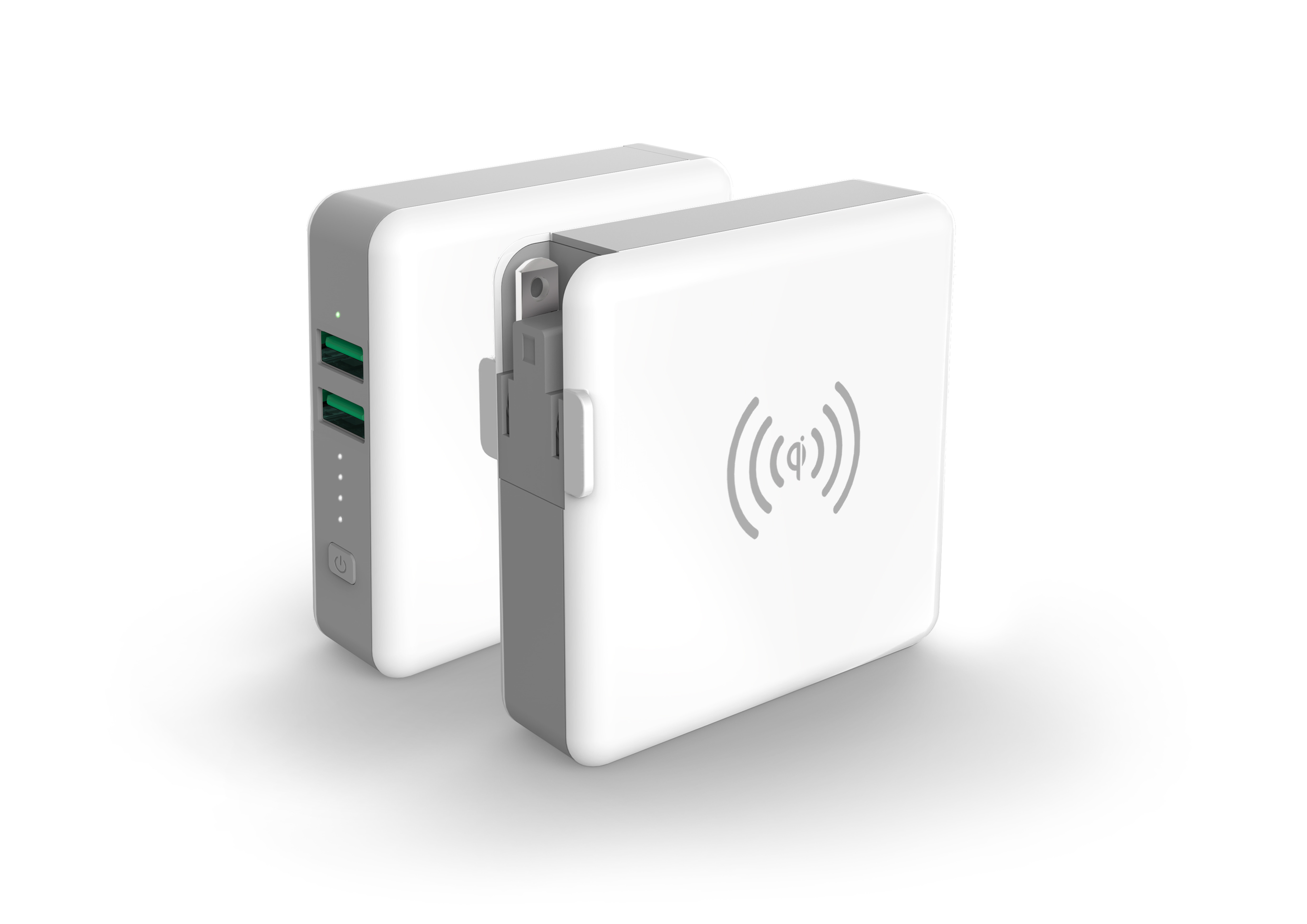 4 In 1 Universal AC Adapter Wireless Charger Power Bank
