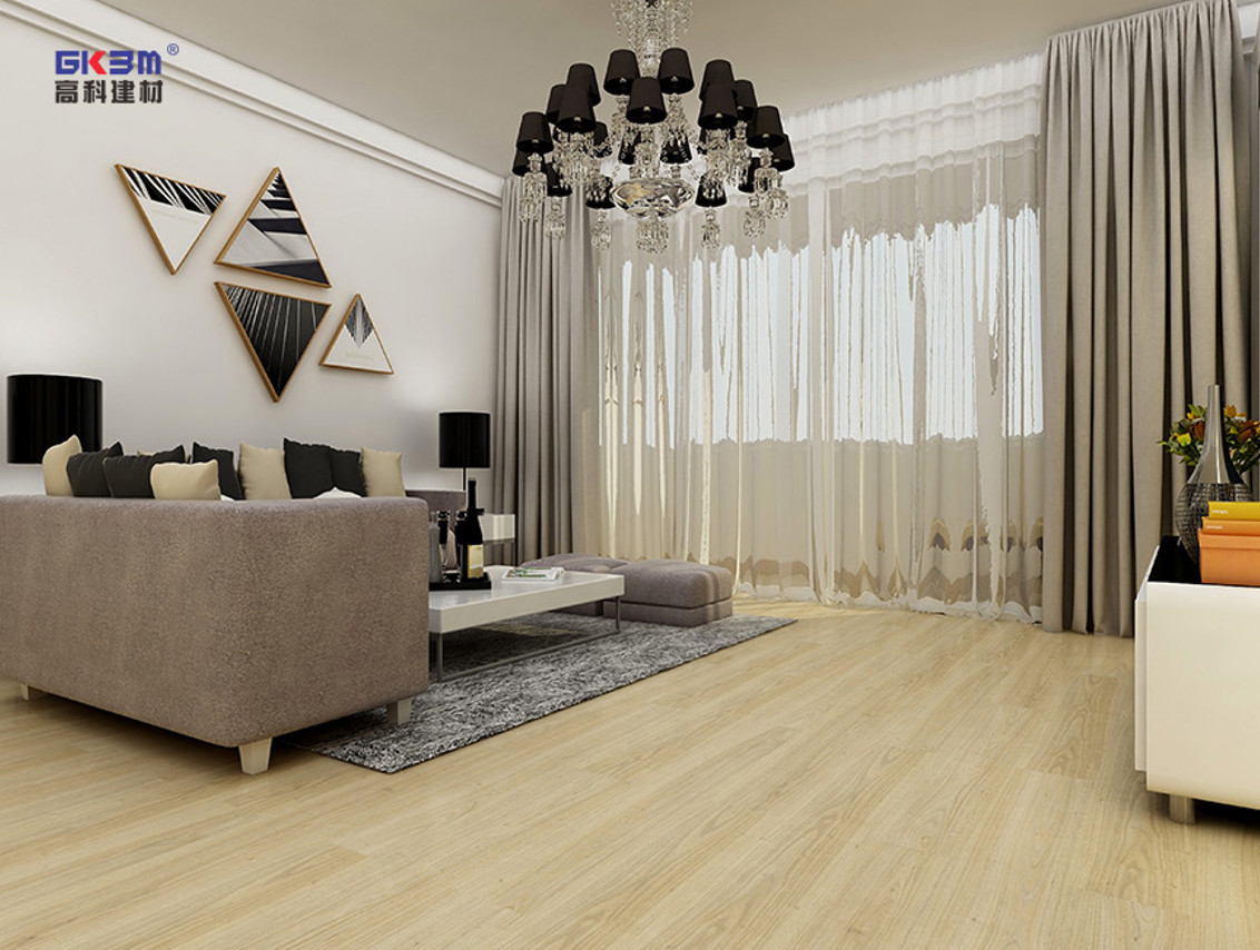 GKBM Greenpy MJ-W6002 SPC Flooring 5mm Stone Polymer Composite Rice Paddy Impression Click