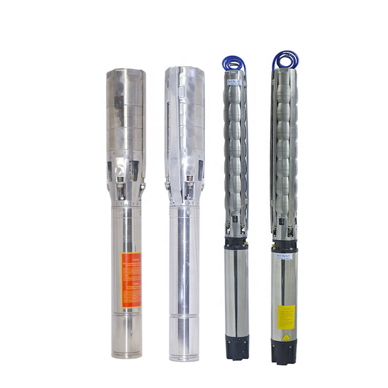 Stainless 304 Borewell Submersible Pump 3hp Submersible Well Pump Hermetically Sealed Motor Thermally Protected Water P