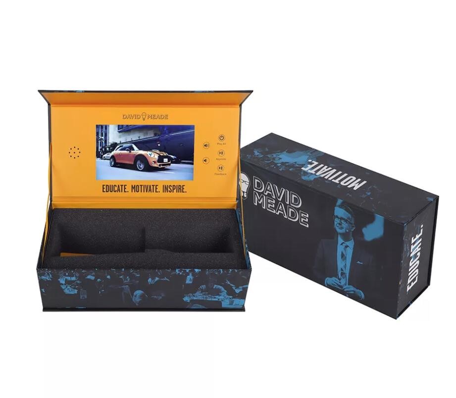 custom design LCD video box LCD screen box package digital LCD advertising box